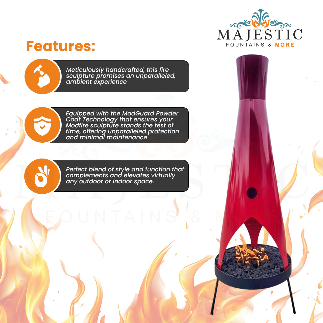 Stratofire 9ft. Tall Fire Sculpture  - Majestic Fountains