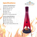 Stratofire 9ft. Tall Fire Sculpture  - Majestic Fountains
