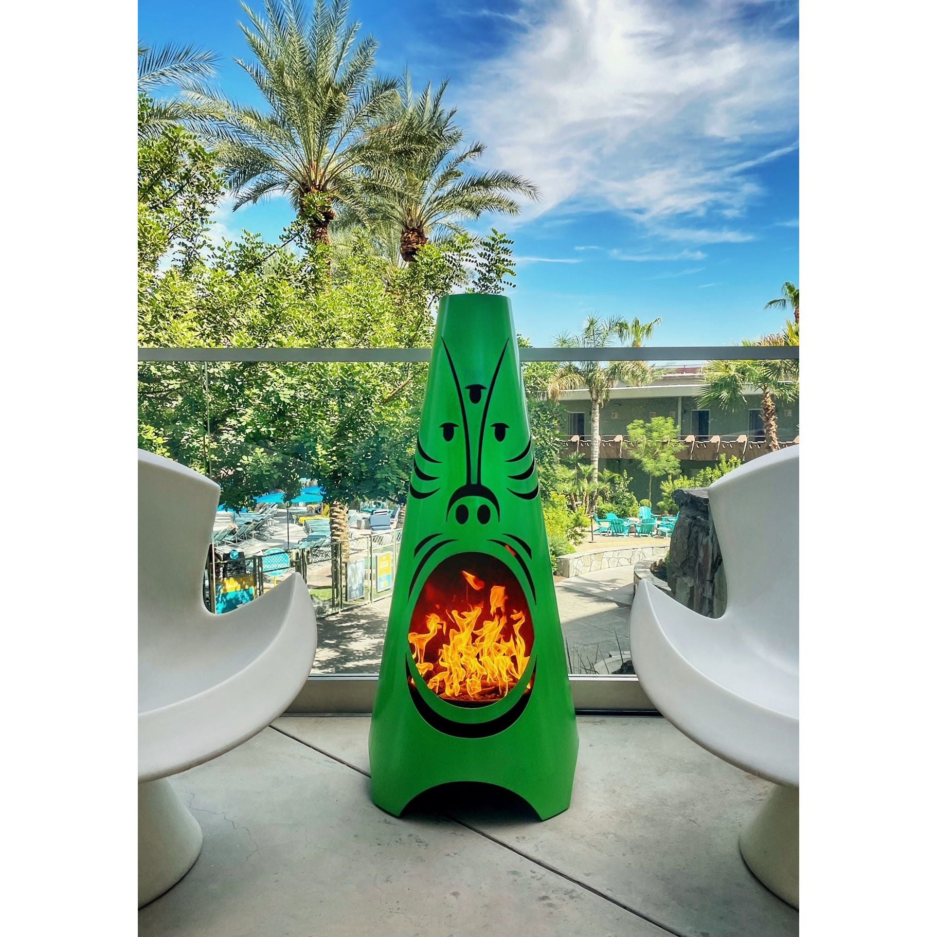 THIRDAI SHAG Tikifire 4ft. Tall Fire Sculpture - Majestic Fountains and More