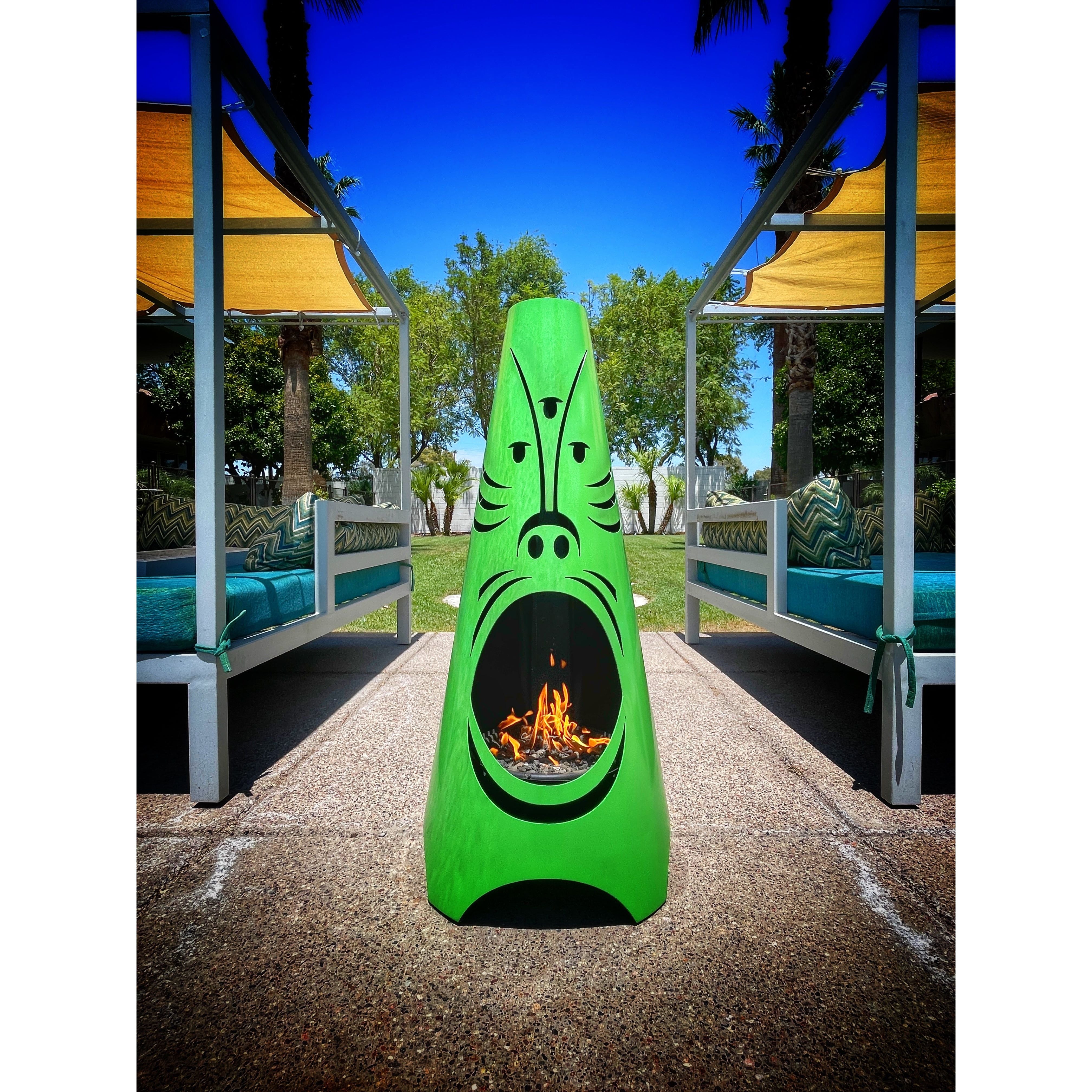 THIRDAI SHAG Tikifire 4ft. Tall Fire Sculpture - Majestic Fountains and More