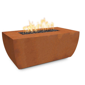 TOP-Avalon Linear Fire Pit-24H-Corten Steel-Majestic Fountains and More