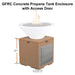 TOP GFRC Concrete Propane Tank Enclosure with Access Door - Majestic Fountains.