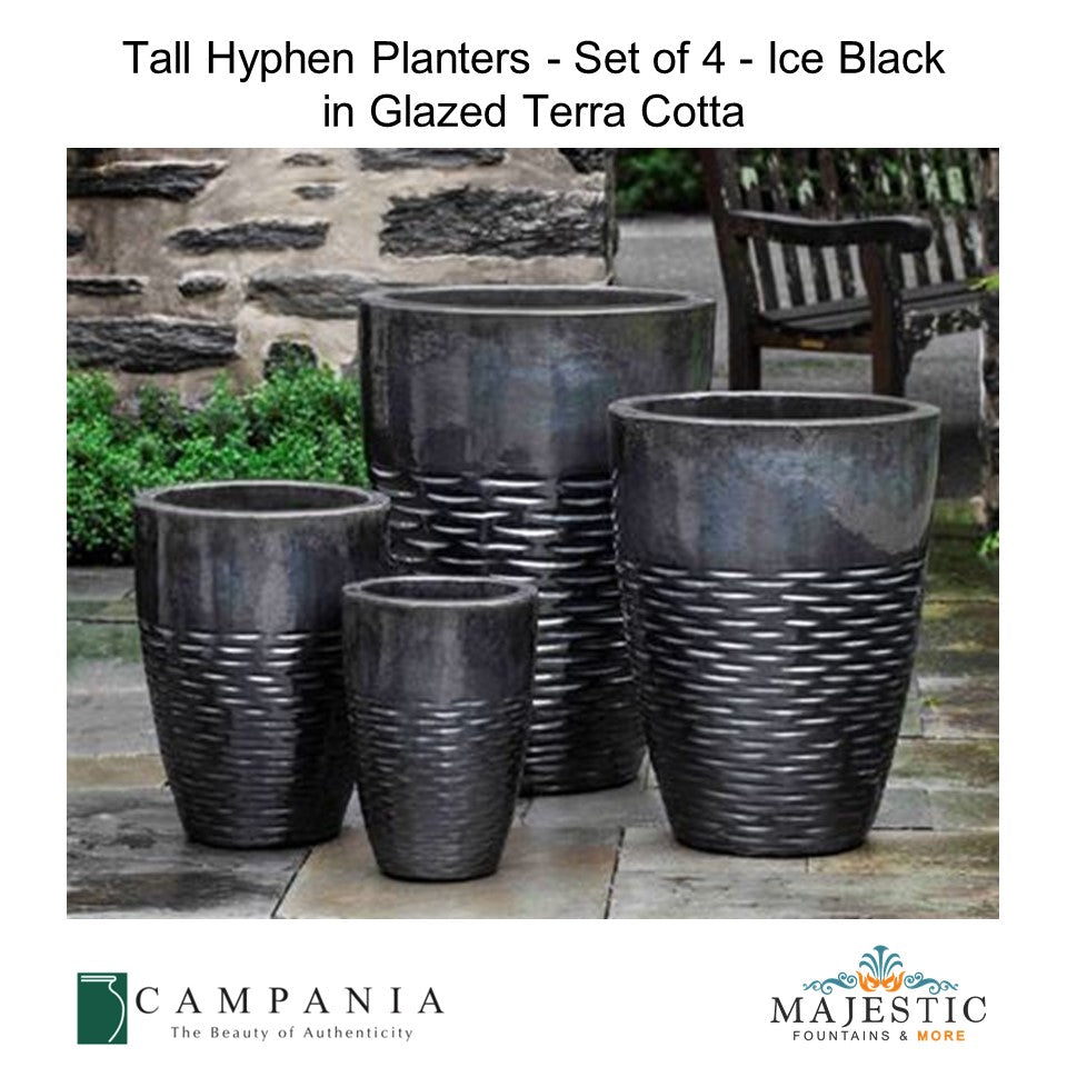 large black plant pots Campania Tall Hyphen Bowl Planters
