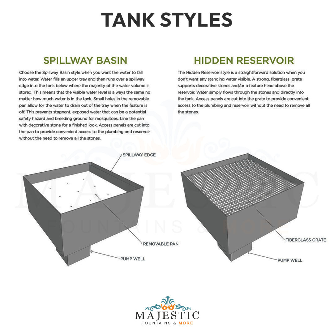Tank Styles - Majestic Fountains