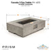 Tavola 1 Fire Table PH-405 in GFRC Concrete by Prism Hardscapes Size - Majestic Fountains