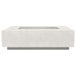 Tavola 1 Fire Table in GFRC Concrete by Prism Hardscapes shown in Ultra White - Majestic Fountains and More