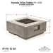 Tavola 2 Fire Table PH-406 in GFRC Concrete by Prism Hardscapes Size - Majestic Fountains