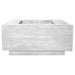 Tavola 2 Fire Table in GFRC Concrete by Prism Hardscapes shown in Ultra White - Majestic Fountains and More
