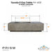 Tavola 5 Fire Table PH-409 in GFRC Concrete by Prism Hardscapes Size - Majestic Fountains