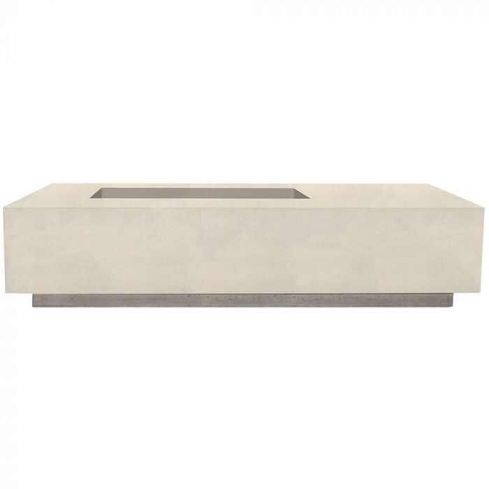 Tavola 5 Fire Table in GFRC Concrete by Prism Hardscapes shown in coastal - Majestic Fountains and More