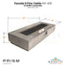 Tavola 6 Fire Table PH-415 in GFRC Concrete by Prism Hardscapes  Size - Majestic Fountains
