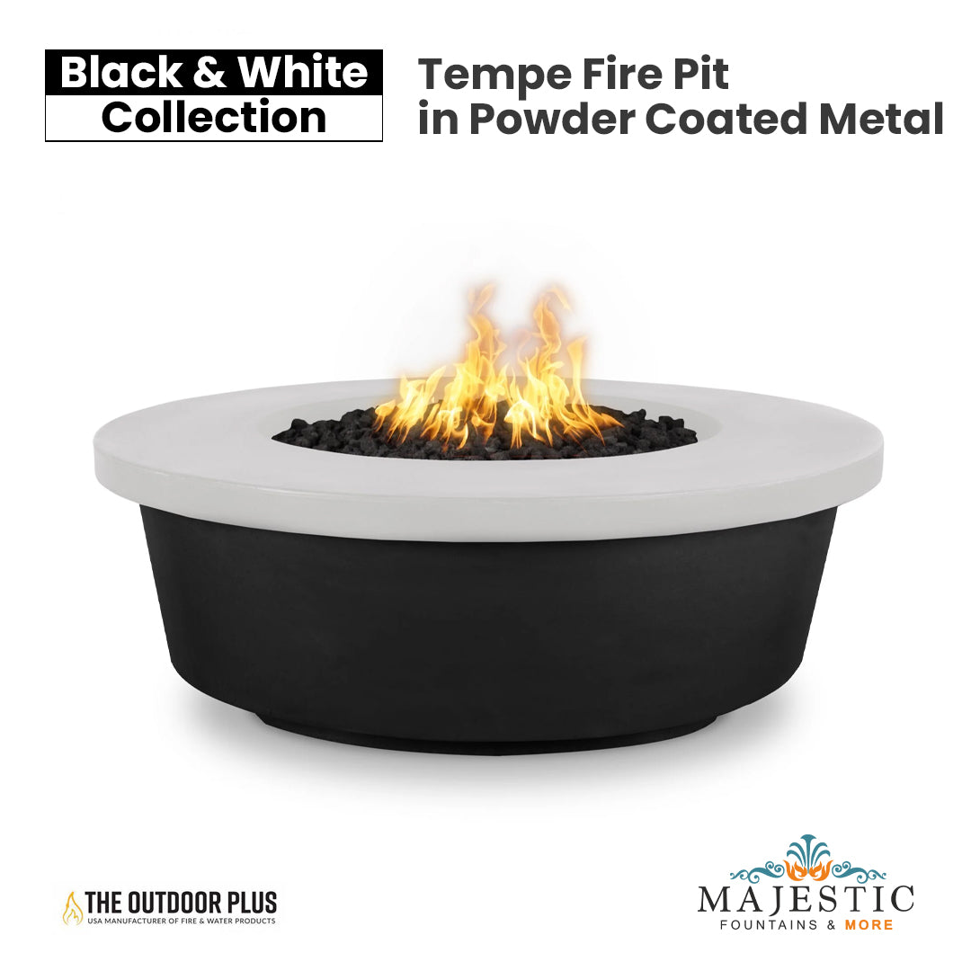 Tempe Fire Pit in Powder Coated Steel - Majestic Fountains