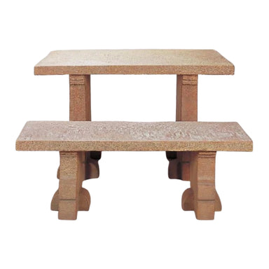 Tempio Straight Bench with Tempio Rectangle Table - 533 & 532 - Majestic Fountains