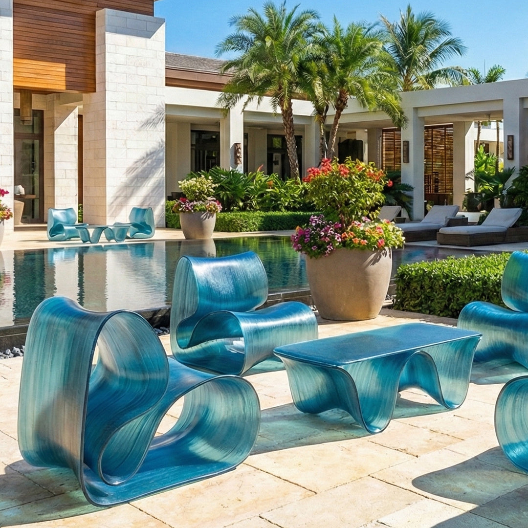 Tenjam Baja Club Chair - Set of 2 - In-Pool & Patio Furniture - Majestic Fountains
