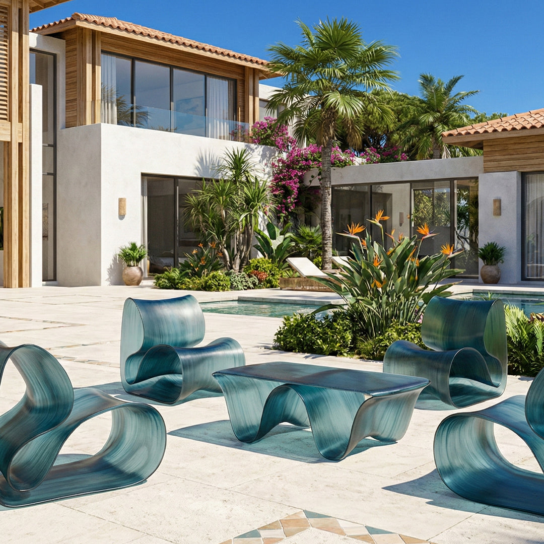 Tenjam Baja Club Chair - Set of 2 - In-Pool & Patio Furniture - Majestic Fountains