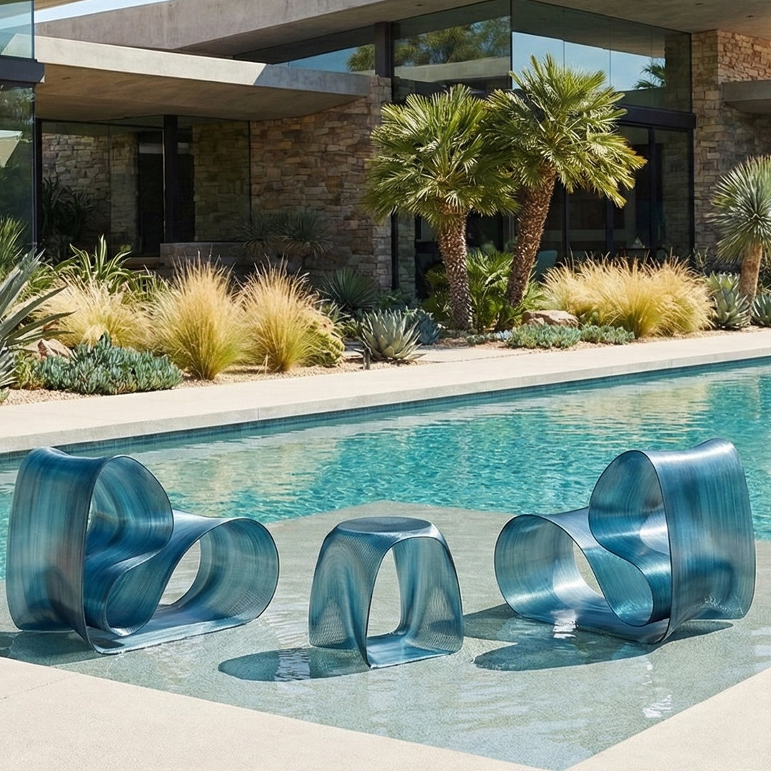 Tenjam Baja Side Table-Stool - In-Pool & Patio Furniture - Majestic Fountains
