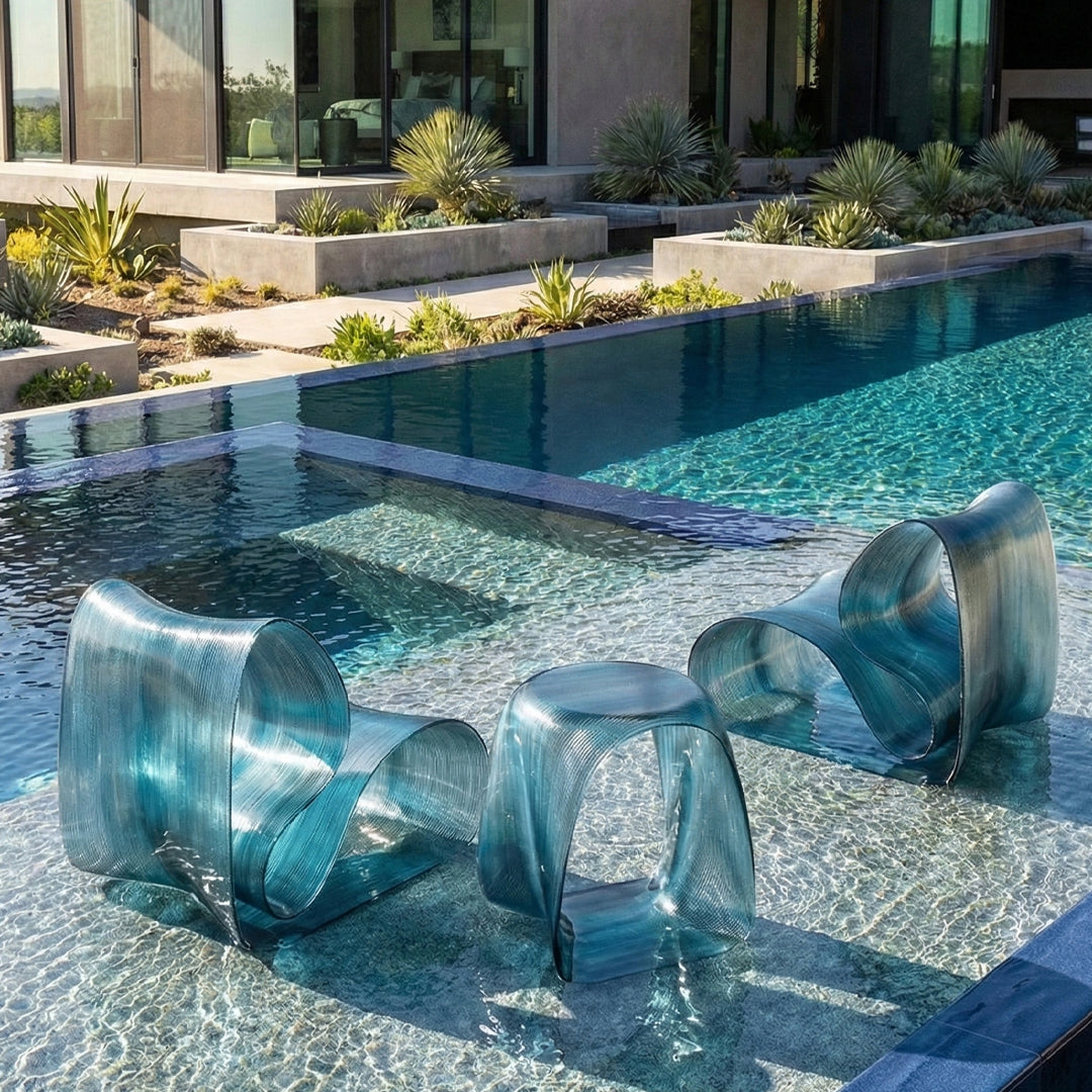 Tenjam Baja Side Table-Stool - In-Pool & Patio Furniture - Majestic Fountains