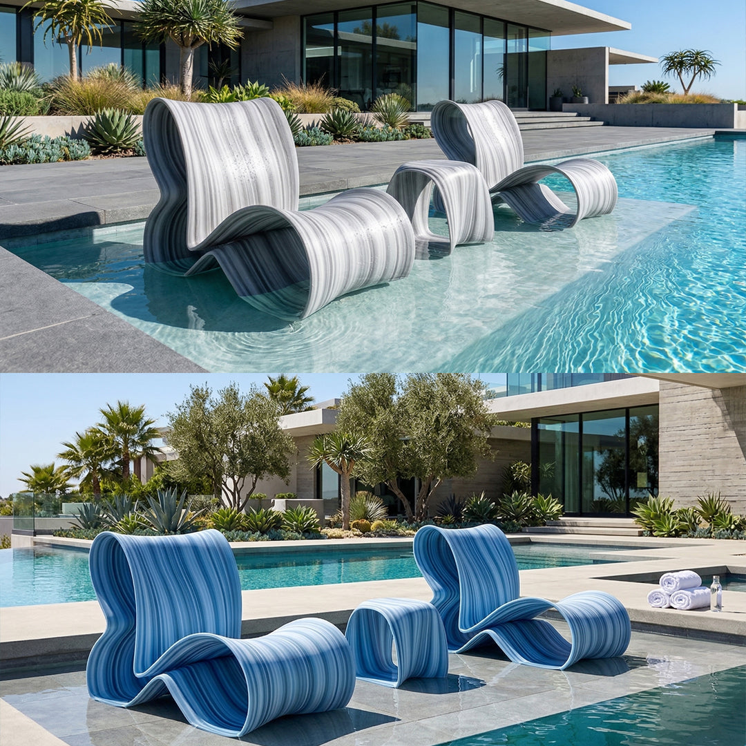 Tenjam Baja Studio Chair - Set of 2 - In-Pool & Patio Furniture - Majestic Fountains