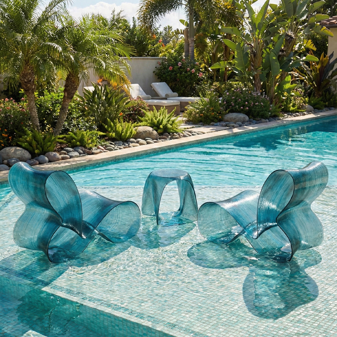 Tenjam Baja Studio Chair - Set of 2 - In-Pool & Patio Furniture - Majestic Fountains