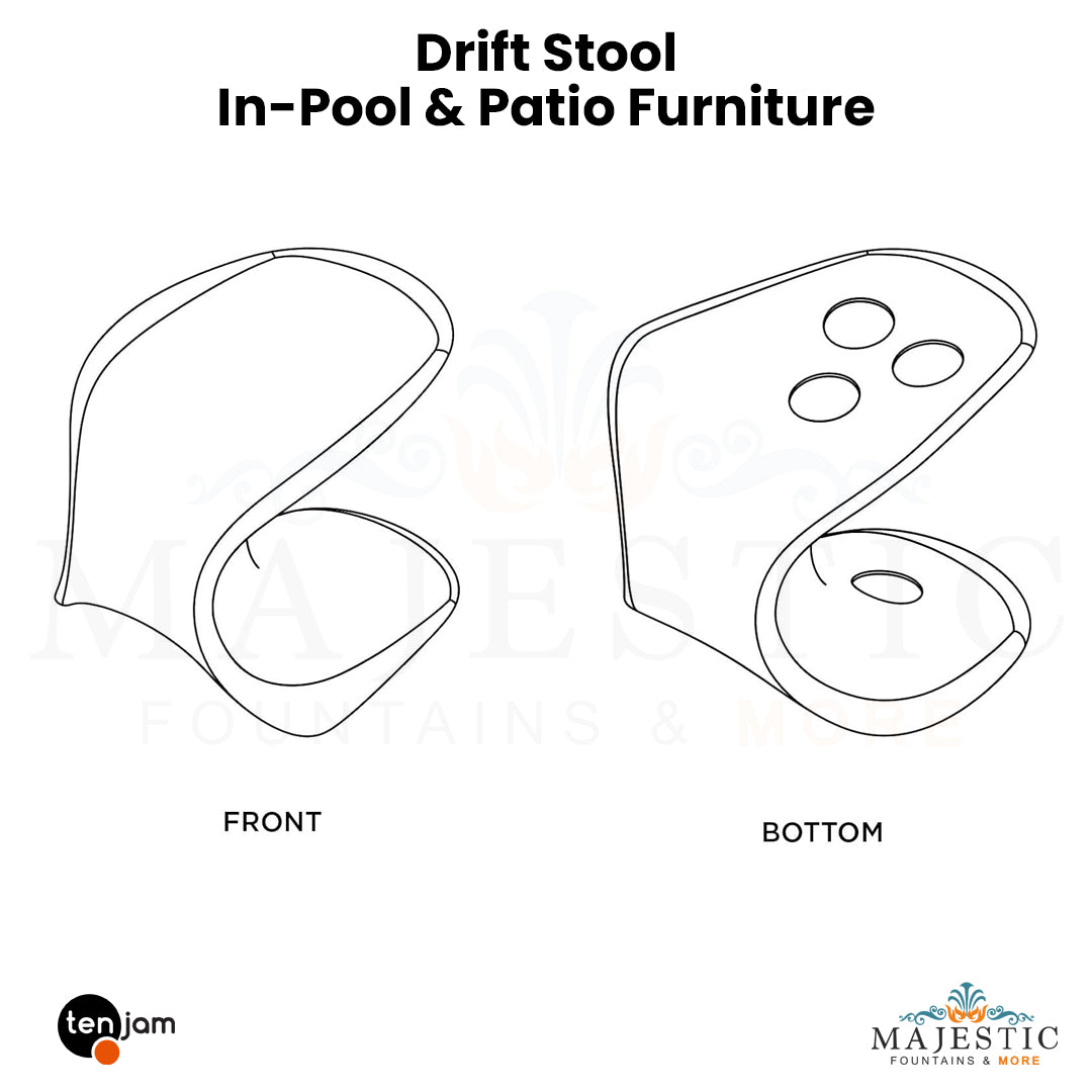 Tenjam Drift Stool In-Pool & Patio Furniture - Majestic Fountains