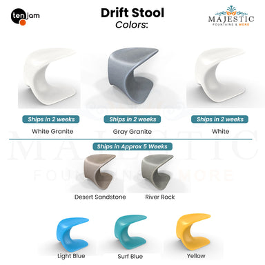 Tenjam Drift Stool In-Pool & Patio Furniture - Majestic Fountains