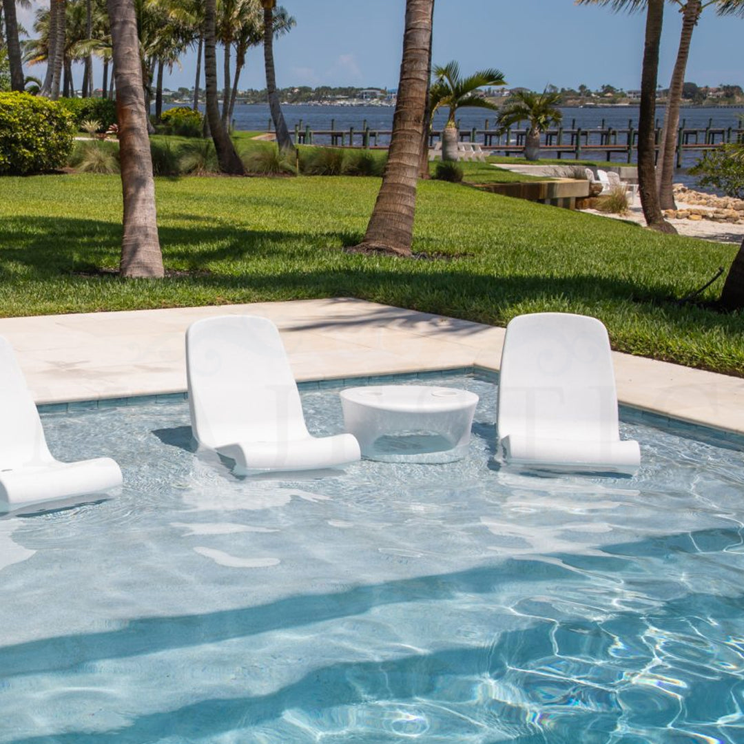 Tenjam Freelo Chair In White Granite - Majestic Fountains