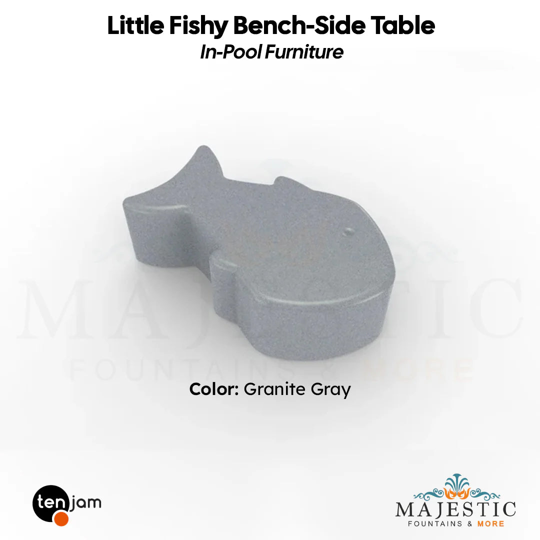 Tenjam Little Fishy Bench-Side Table - In-Pool Furniture - Majestic Fountains