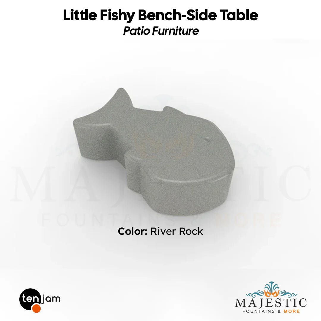 Tenjam Little Fishy Bench-Side Table - Patio Furniture  - Majestic Fountains