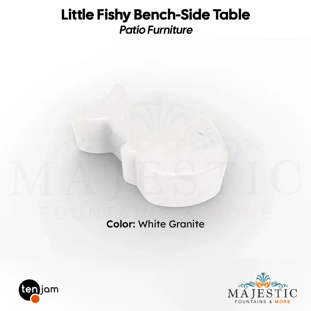 Tenjam Little Fishy Bench-Side Table - Patio Furniture  - Majestic Fountains