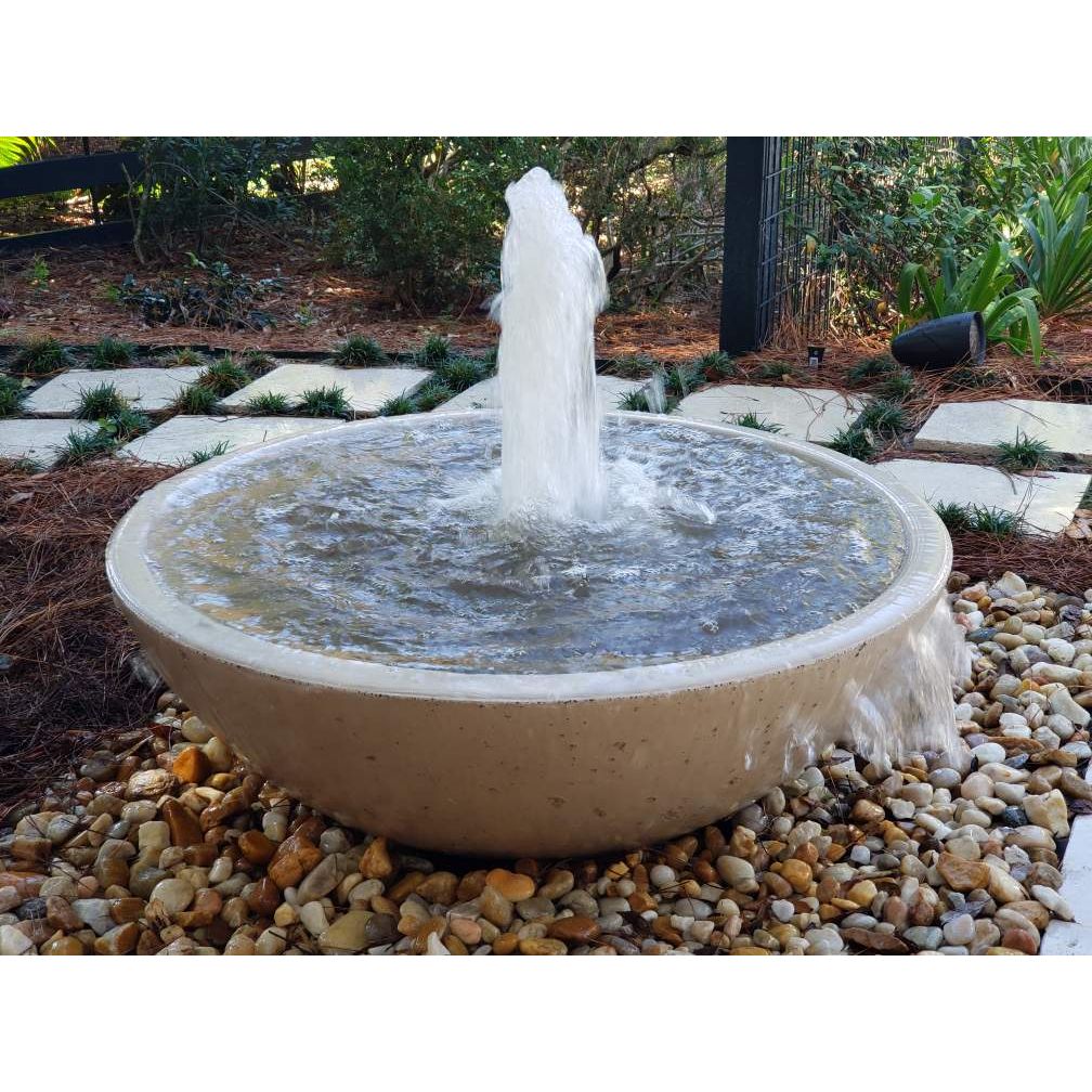 TessaRai 360 Spill Outdoor Fountain in GFRC Concrete - Majestic Fountains and More.