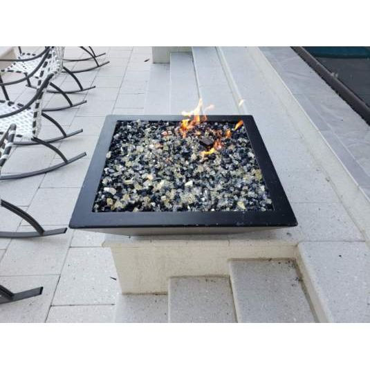 TessaRai Square Fire Bowl in GFRC Concrete