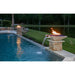 TessaRai Square Fire & Water Bowl in GFRC Concrete - Majestic Fountains