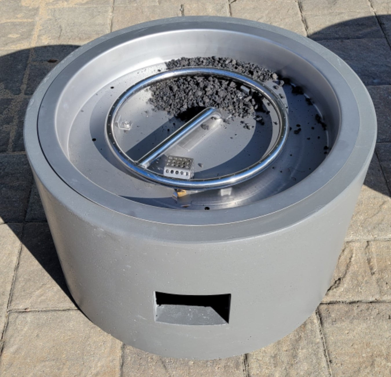 34 Round Two-Piece Fire Pit Table - Majestic Fountains