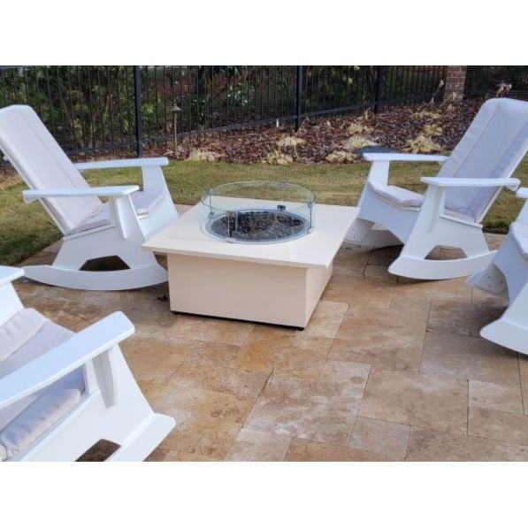 TessaRai 2 PC Square Fire Pit Table - Majestic Fountains and More