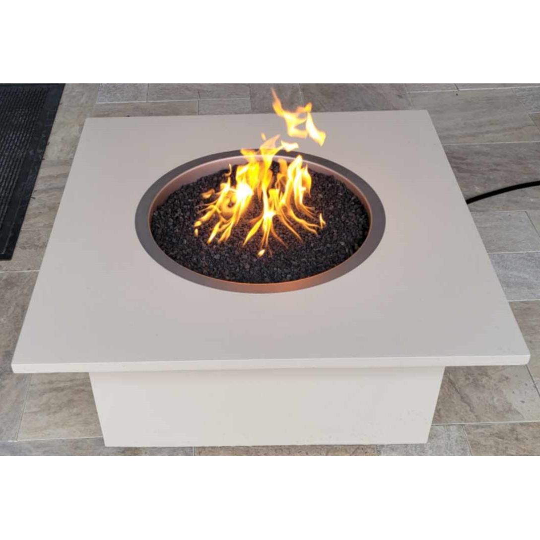 TessaRai 2 PC Square Fire Pit Table - Majestic Fountains and More
