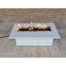42L x 26W Rectangle Two-Piece Fire Pit Table in GFRC Concrete - Majestic Fountains