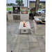 TessaRai 44L x 26W Rectangle Two-Piece Fire Pit Table in GFRC Concrete - Majestic Fountains