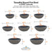 TessaRai Round Fire Bowl in GFRC Concrete - Majestic Fountains