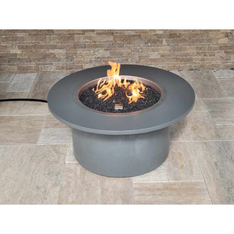 34 Round Two-Piece Fire Pit Table - Majestic Fountains