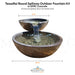 TessaRai Round Spillway Outdoor Fountain in GFRC Concrete - Majestic Fountains and More
