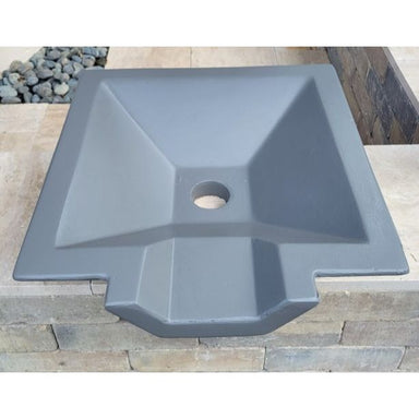 TessaRai Square Water Bowl in GFRC Concrete - Majestic Fountains