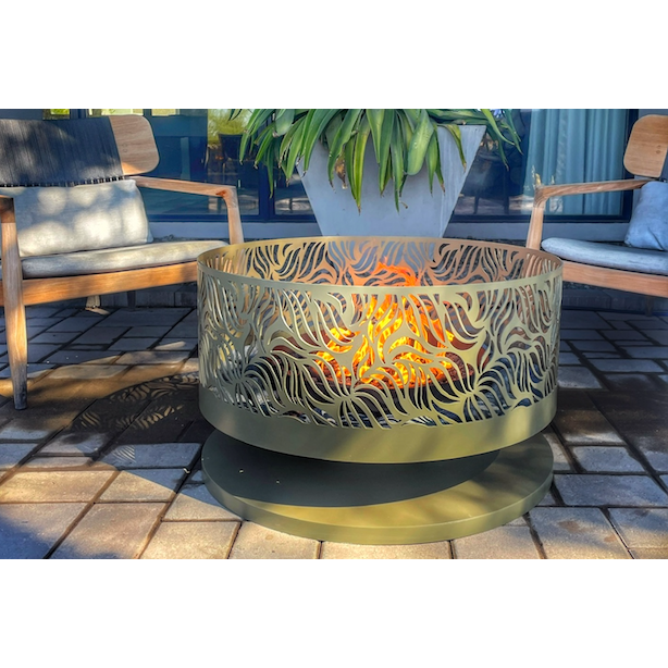 The Flora Fire Pit in Powder Coated - Majestic Fountains and More