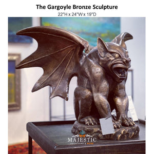 The Gargoyle Bronze Sculpture - Majestic Fountains & More