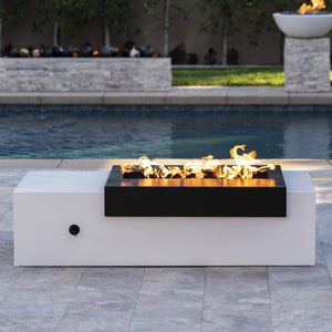 The Outdoor Plus Moonstone Fire Pit in Powder Coated Steel - Majestic Fountains and More.