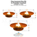 The Aurora Fire Pit in Powder Coated  - Majestic Fountains