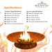 The Aurora Fire Pit in Powder Coated  - Majestic Fountains
