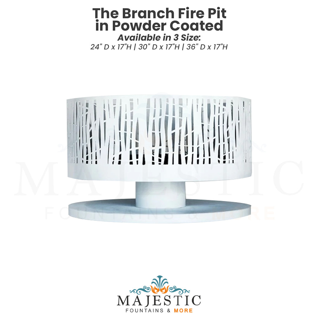 The Branch Fire Pit in Powder Coated  - Majestic Fountains