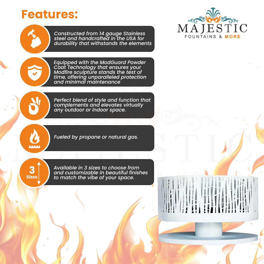 The Branch Fire Pit in Powder Coated  - Majestic Fountains