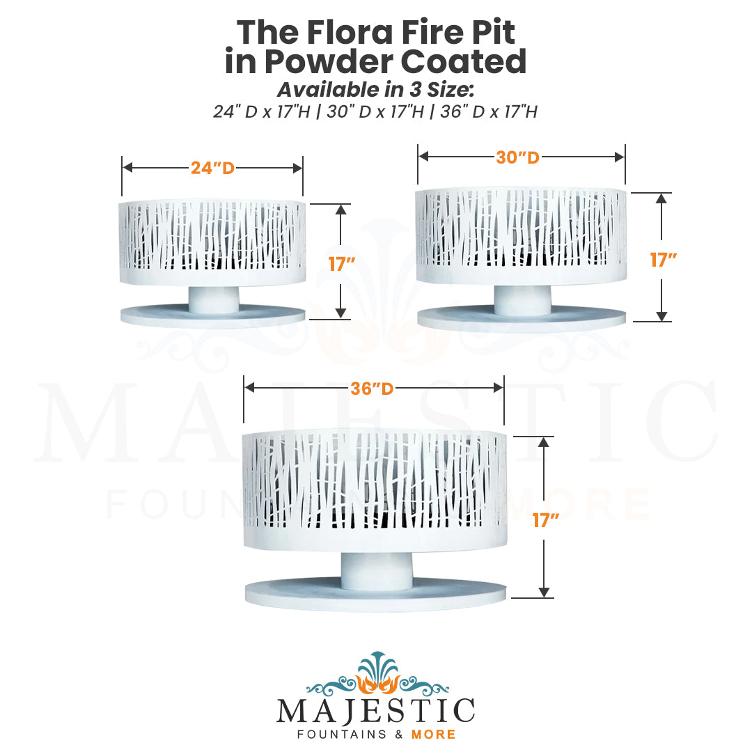 The Branch Fire Pit in Powder Coated  - Majestic Fountains
