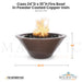 The Outdoor Plus Cazo 24D x 10H Fire Bowl in Powder Coated Copper Vein - QUICKSHIP - Majestic Fountains